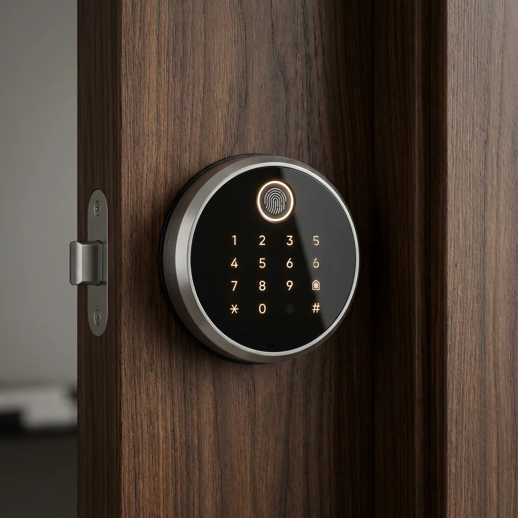 Cerradura Digital Inteligente instalada en puerta moderna